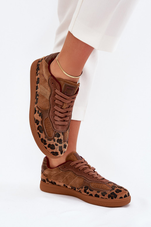  modeļa apavi  Daniel Lopez Just Dare SS2D4017 ar leoparda kažokādas rakstu