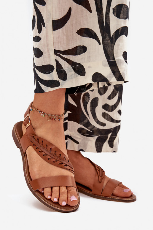 Sieviešu basenes Z Naturalnej Skóry ar platiem papēžiem Zazoo 3564 Camel Sieviešu basenes Z Naturalnej Skóry ar platiem papēžiem Zazoo 3564 Camel