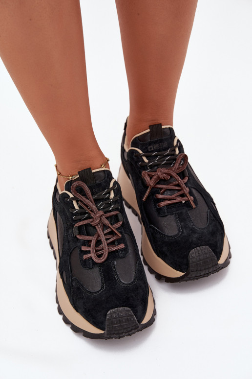    modeļa apavi ar platformu  Big Star SS274628 HI-POLY SYSTEM Melns