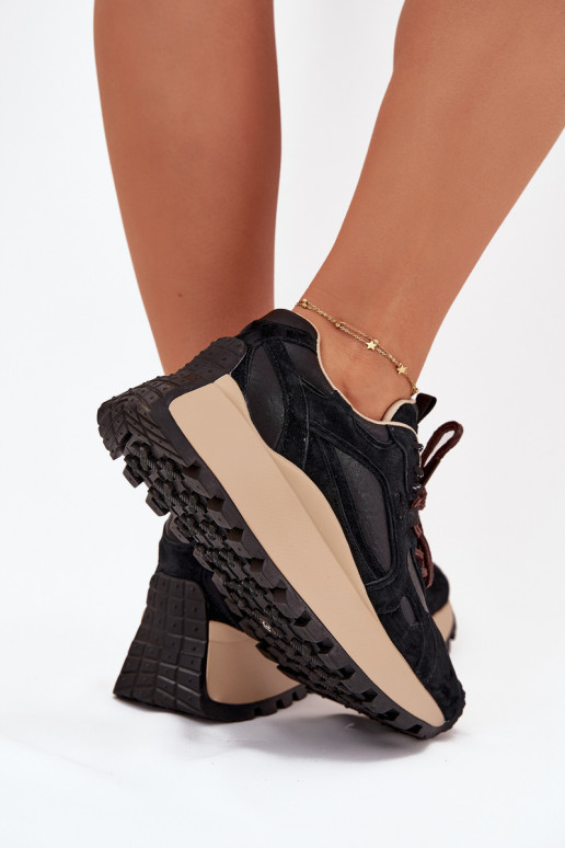    modeļa apavi ar platformu  Big Star SS274628 HI-POLY SYSTEM Melns