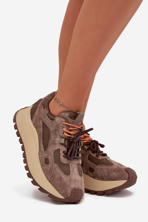    modeļa apavi ar platformu  Big Star SS274627 HI-POLY SYSTEM smilšu krāsas