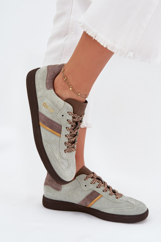 zamšādas   modeļa apavi  Big Star SS274678 HI-POLY SYSTEM piparmētras krāsas