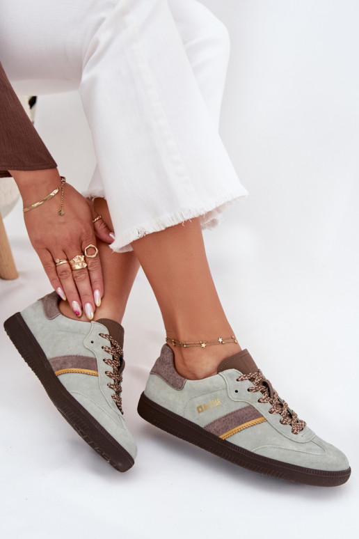 zamšādas   modeļa apavi  Big Star SS274678 HI-POLY SYSTEM piparmētras krāsas