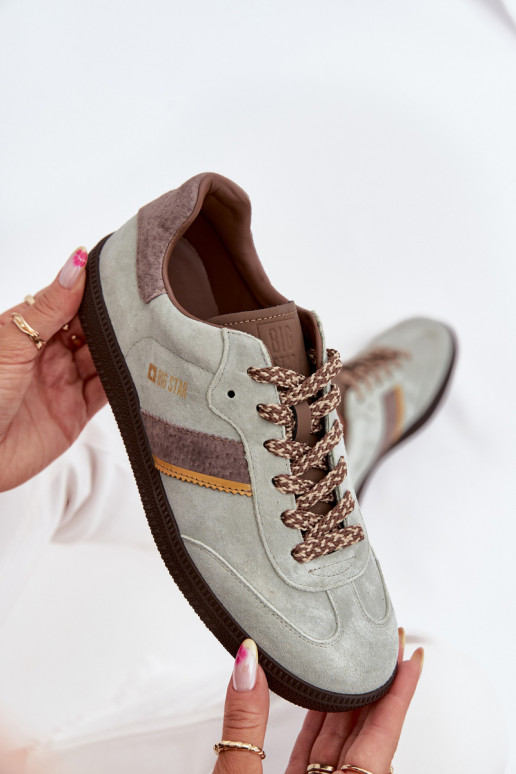 zamšādas   modeļa apavi  Big Star SS274678 HI-POLY SYSTEM piparmētras krāsas