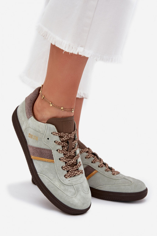 zamšādas   modeļa apavi  Big Star SS274678 HI-POLY SYSTEM piparmētras krāsas