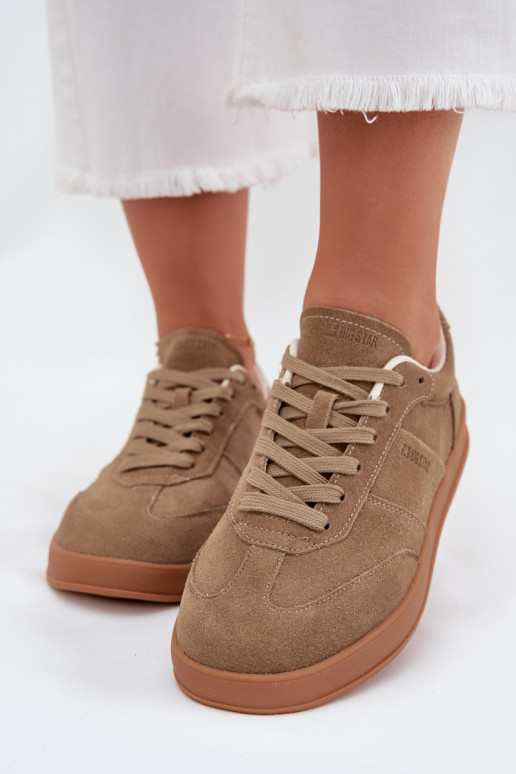 zamšādas  modeļa apavi  Big Star SS274675 HI-POLY SYSTEM smilšu krāsas