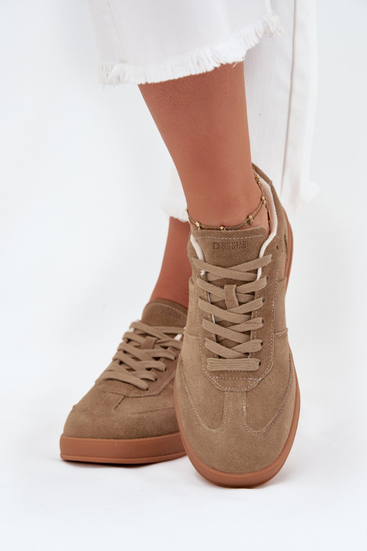 zamšādas  modeļa apavi  Big Star SS274675 HI-POLY SYSTEM smilšu krāsas