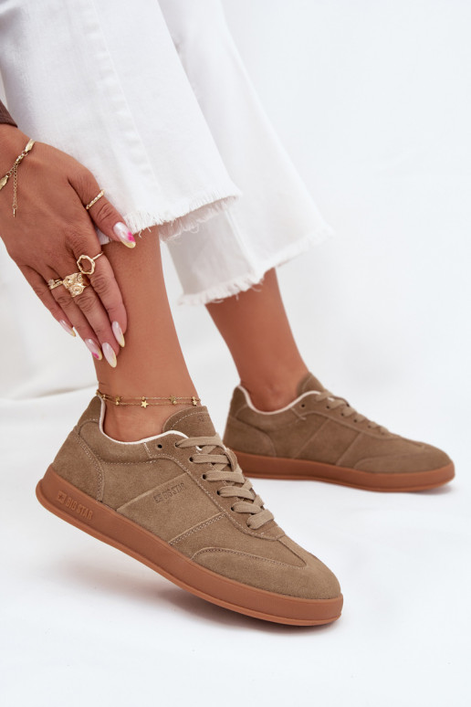 zamšādas  modeļa apavi  Big Star SS274675 HI-POLY SYSTEM smilšu krāsas