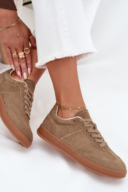 zamšādas  modeļa apavi  Big Star SS274675 HI-POLY SYSTEM smilšu krāsas