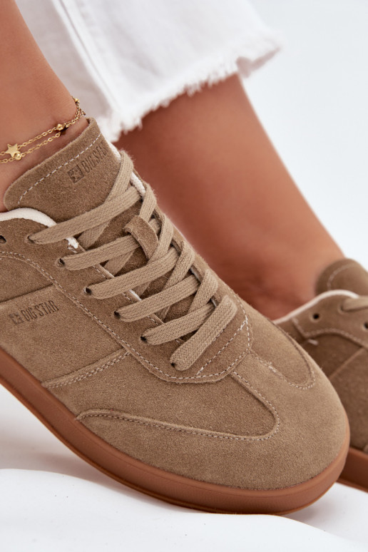 zamšādas  modeļa apavi  Big Star SS274675 HI-POLY SYSTEM smilšu krāsas