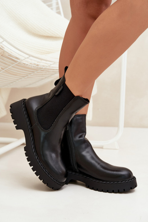   stilīgi puszābaki  siltināti  Big Star OO274109 Melns