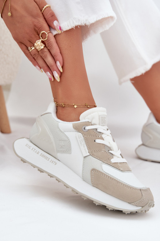    modeļa apavi  Big Star OO274563 Hi-Poly System baltas krāsas