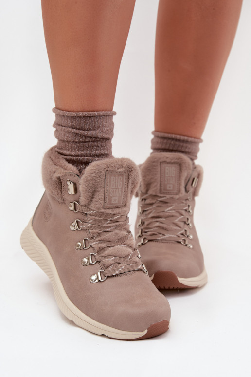 apavi  ar kažokādu Big Star MM274487 Pelēkas krāsas