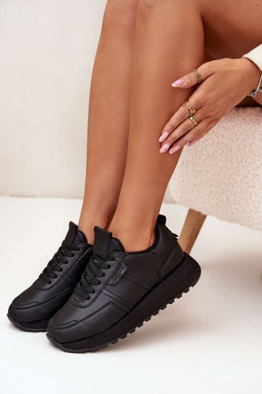    modeļa apavi  ar platformu Big Star OO274573 Hi-Poly System Melns