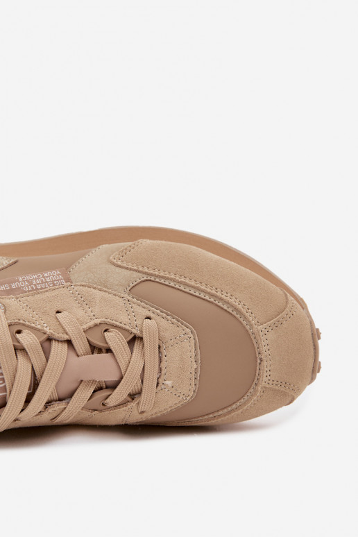    modeļa apavi  Big Star OO174298 Hi-Poly System smilšu krāsas