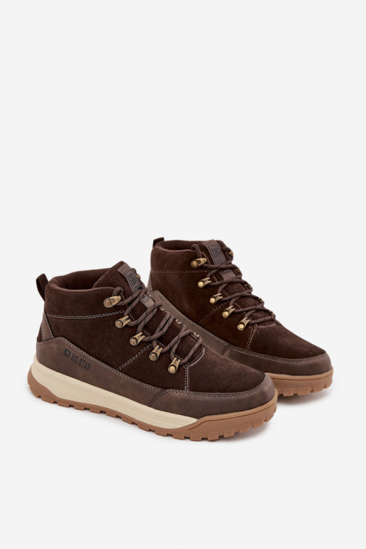 zamšādas pārgājienu zābaki  Big Star SS174263 brūnas krāsas