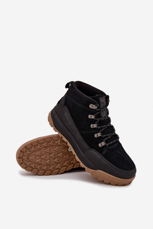 zamšādas pārgājienu zābaki  Big Star SS174265 Melns