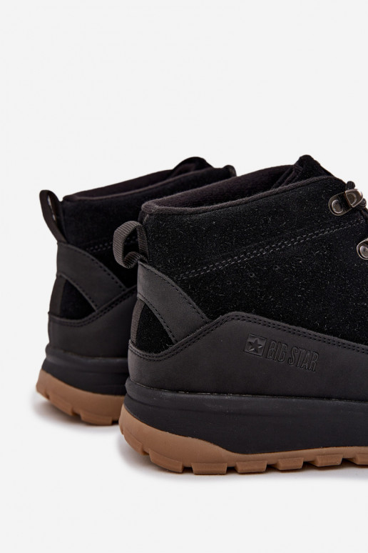 zamšādas pārgājienu zābaki  Big Star SS174265 Melns