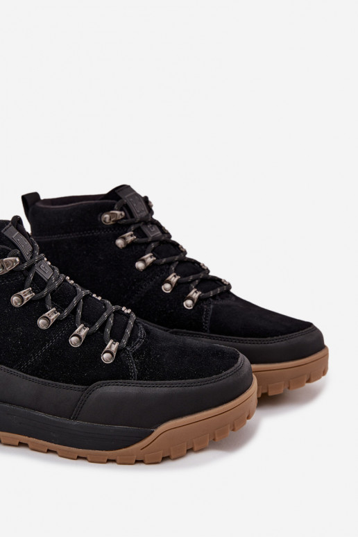 zamšādas pārgājienu zābaki  Big Star SS174265 Melns