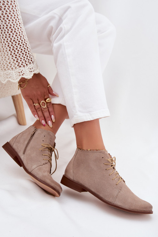 Zamšādas kurpes ar platiem papēžiem Cepurepuccino Zazoo 4078