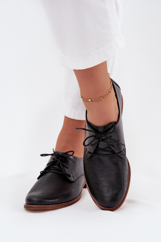 apavi  Eleganta stila šņorējami Zazoo 4238 Melns   apavi  Eleganta stila šņorējami Zazoo 4238 Melns