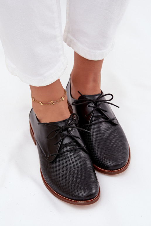 apavi  Eleganta stila šņorējami Zazoo 4238 Melns   apavi  Eleganta stila šņorējami Zazoo 4238 Melns