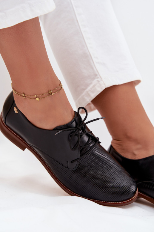 apavi  Eleganta stila šņorējami Zazoo 4238 Melns   apavi  Eleganta stila šņorējami Zazoo 4238 Melns