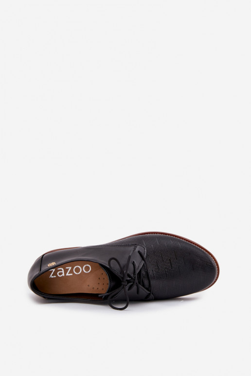 apavi  Eleganta stila šņorējami Zazoo 4238 Melns   apavi  Eleganta stila šņorējami Zazoo 4238 Melns
