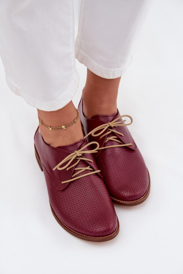 apavi  Eleganta stila šņorējami Zazoo 4238 bordo krāsas