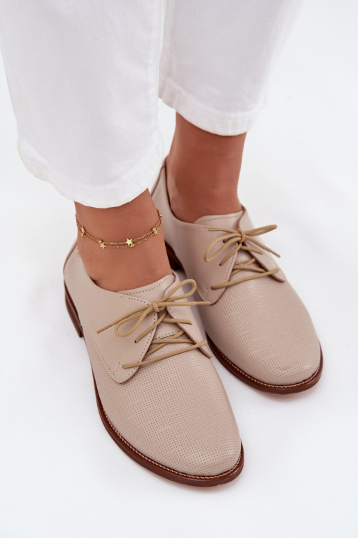 apavi  Eleganta stila šņorējami Zazoo 4238 smilšu krāsas   apavi  Eleganta stila šņorējami Zazoo 4238 smilšu krāsas