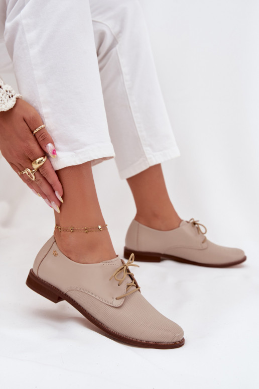 apavi  Eleganta stila šņorējami Zazoo 4238 smilšu krāsas   apavi  Eleganta stila šņorējami Zazoo 4238 smilšu krāsas