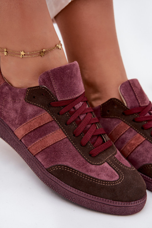 Zazoo N1068 zamšādas   modeļa apavi  bordo krāsas