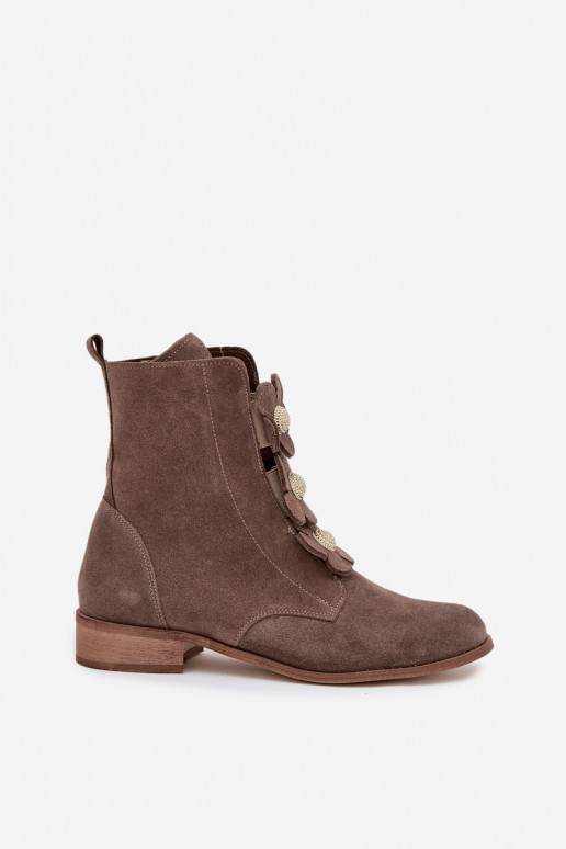 Zamšādas kurpes   kami Zazoo 3085 smilšu krāsas