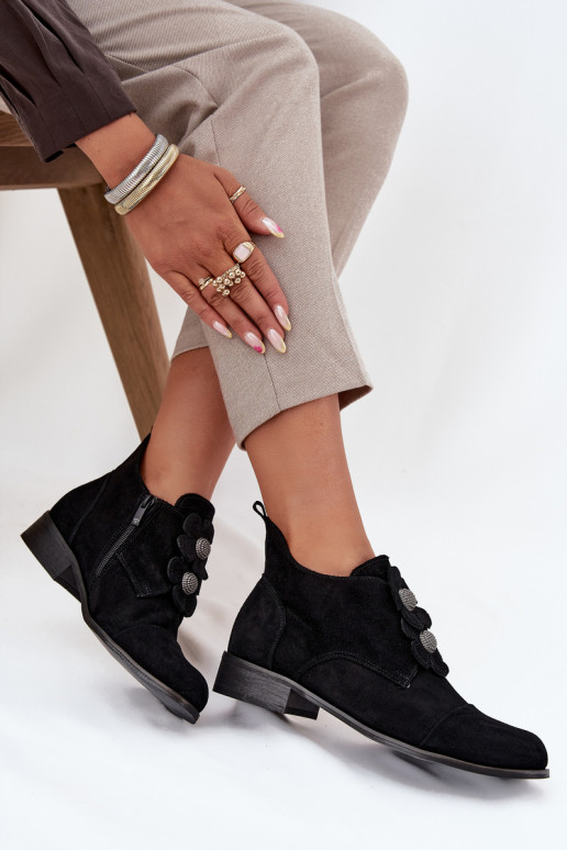 zamšādas apavi   kami Zazoo 3080 Melns zamšādas apavi   kami Zazoo 3080 Melns