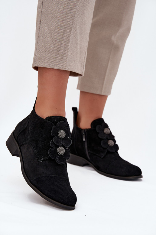 zamšādas apavi   kami Zazoo 3080 Melns zamšādas apavi   kami Zazoo 3080 Melns