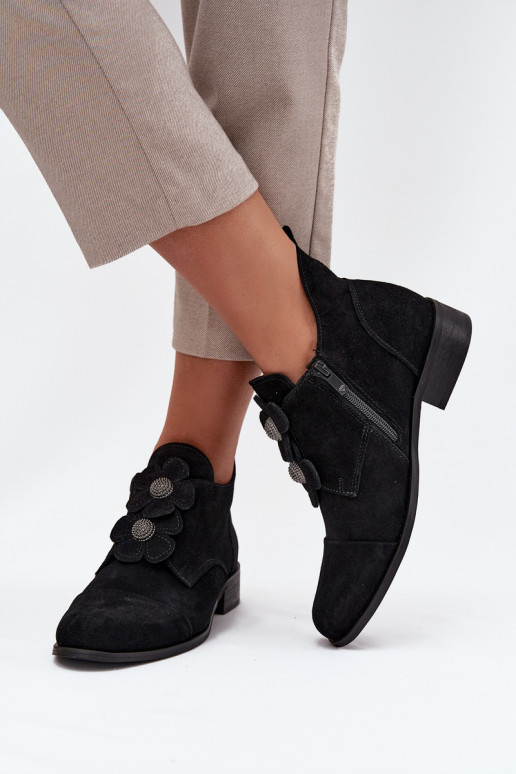 zamšādas apavi   kami Zazoo 3080 Melns zamšādas apavi   kami Zazoo 3080 Melns