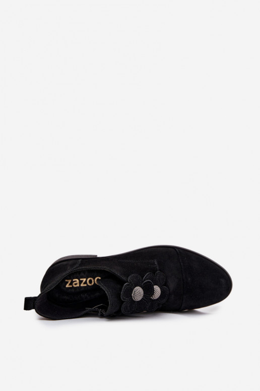 zamšādas apavi   kami Zazoo 3080 Melns zamšādas apavi   kami Zazoo 3080 Melns