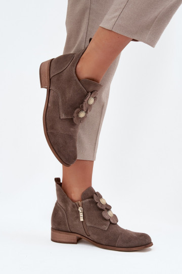 zamšādas apavi   kami Zazoo 3080 smilšu krāsas