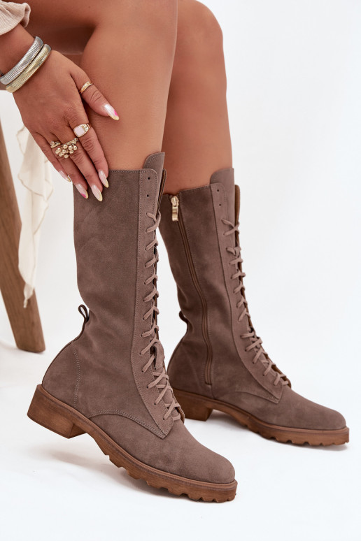 Zamšādas kurpes   Zazoo 3103 smilšu krāsas