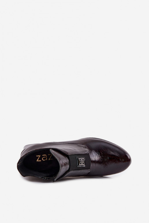   Laque Sieviešu puszābaki   Detalem siltināti Zazoo 60560 bordo krāsas