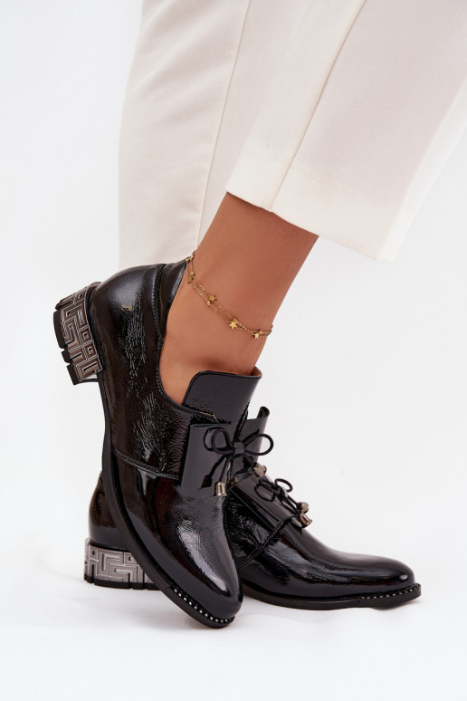 Laque apavi   ar bantītēm Zazoo 1399 Melns Laque apavi   ar bantītēm Zazoo 1399 Melns