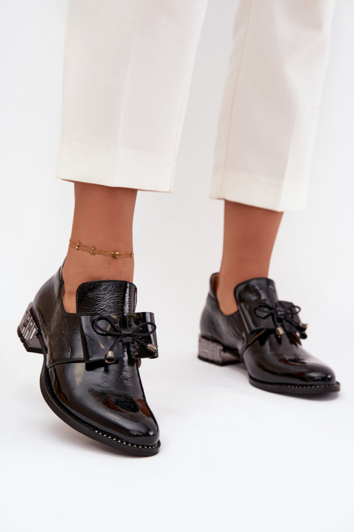 Laque apavi   ar bantītēm Zazoo 1399 Melns Laque apavi   ar bantītēm Zazoo 1399 Melns