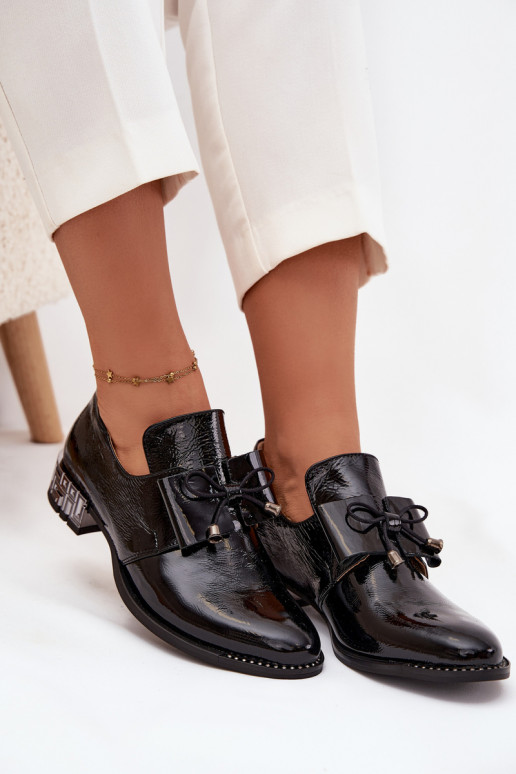 Laque apavi   ar bantītēm Zazoo 1399 Melns Laque apavi   ar bantītēm Zazoo 1399 Melns