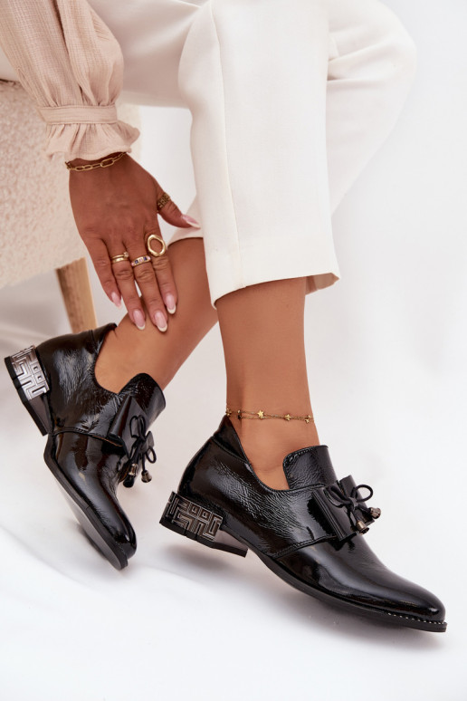 Laque apavi   ar bantītēm Zazoo 1399 Melns Laque apavi   ar bantītēm Zazoo 1399 Melns