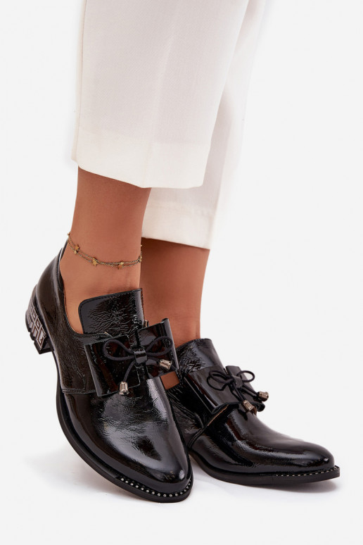 Laque apavi   ar bantītēm Zazoo 1399 Melns Laque apavi   ar bantītēm Zazoo 1399 Melns