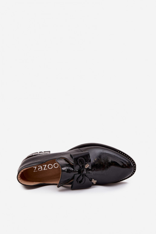 Laque apavi   ar bantītēm Zazoo 1399 Melns Laque apavi   ar bantītēm Zazoo 1399 Melns