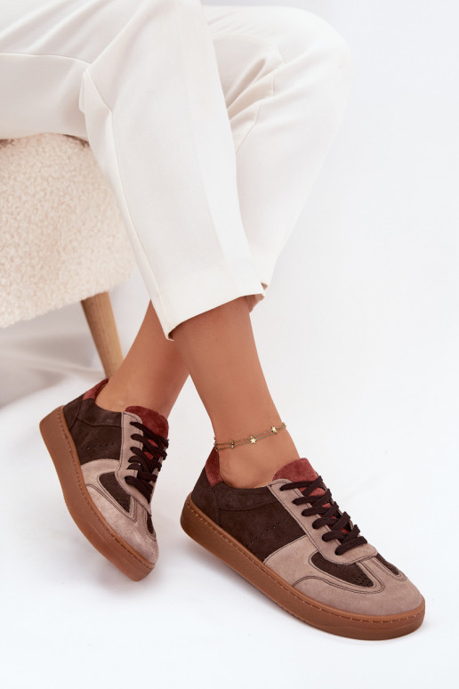   zamšādas  modeļa apavi Barefoot  Zazoo N1277 brūnas krāsas