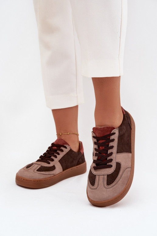   zamšādas  modeļa apavi Barefoot  Zazoo N1277 brūnas krāsas