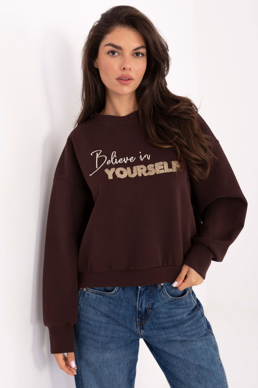 Tumši brūna džemperis