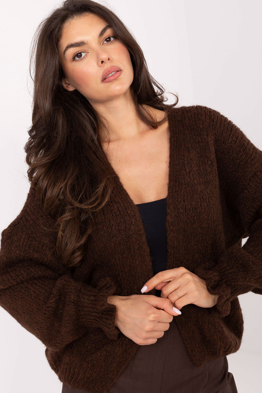 Tumši brūns megztinis